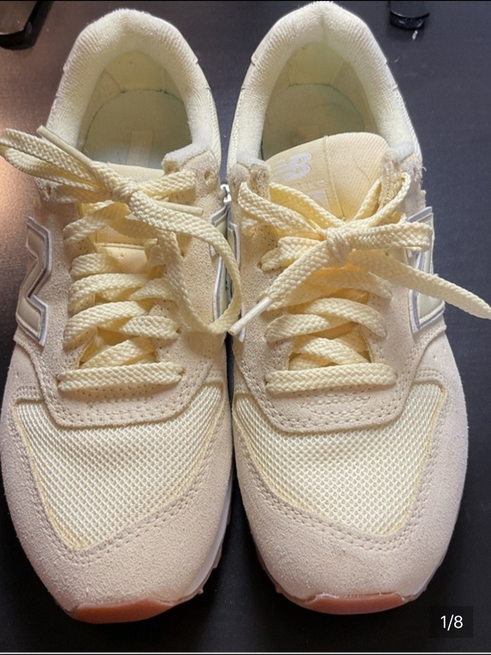 New Balance Cream and Pale Yellow Casual Sneakers